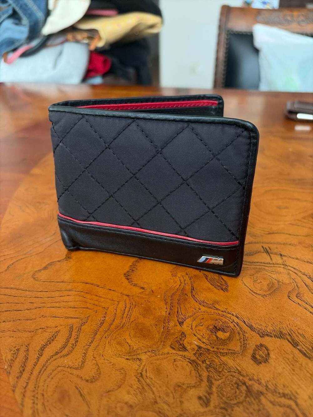 BMW M Series Quilted Nylon & Leather Bifold Wallet